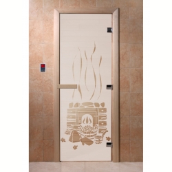 Дверь для бани и сауны Банька сатин 190х70 (по коробке)