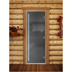 Дверь для бани и сауны DoorWood Престиж Графит 200х80 (по коробке)