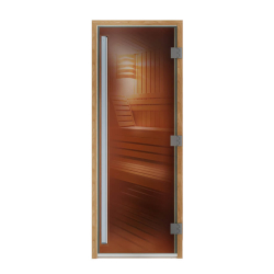Дверь для бани и сауны DoorWood Престиж Бронза 200х80 (по коробке)