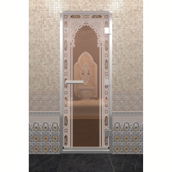 Дверь DoorWood Хамам Восточная Арка Бронза 190х70 (по коробке)