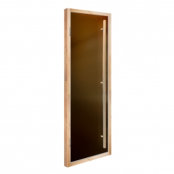 Дверь для сауны, со скрытыми петлями, DoorWood Flash Royal, бронза матовая, 1900*700