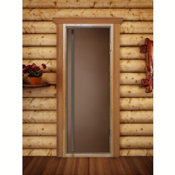 Дверь для бани и сауны DoorWood Престиж Flash Royal, бронза матовая, 190х70