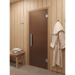 Дверь для сауны и бани DoorWood Фаворит Бронза Матовая 1900х700 (по коробке)