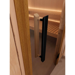 Дверь для сауны и бани DoorWood Фаворит BLACK Прозрачная 1900х700 (по коробке)