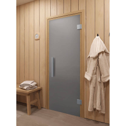 Дверь для сауны и бани DoorWood Фаворит Сатин 1900х700 (по коробке)