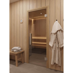 Дверь для сауны и бани DoorWood Фаворит Прозрачная 1900х700 (по коробке)