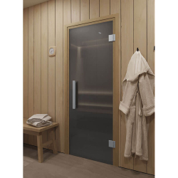 Дверь для сауны и бани DoorWood Фаворит Графит 1800х700 (по коробке)