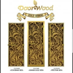 Дверь для турецкой бани DoorWood Золотая Венеция Хамам Luxary Gold 1968х709