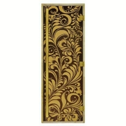 Дверь для сауны и бани DoorWood Золотая Венеция Престиж Luxary Gold 190х70 (по коробке)
