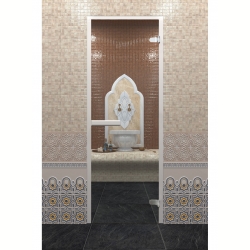 Стеклянная дверь для турецкой бани DoorWood Хамам Лайт Прозрачное 1900х700 (по коробке)