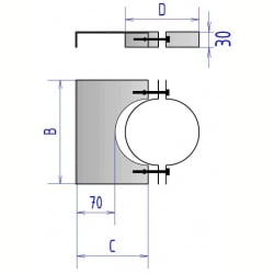 Крепление к стене Феникс 1КС AISI 430 (1,5 мм) D 115