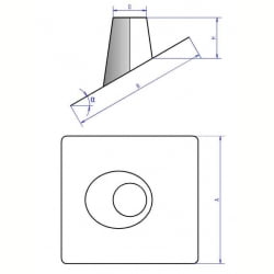 Кровельный элемент Феникс AISI 430 (0.5 мм) изоляция 50 мм, D 130/230 20-45°