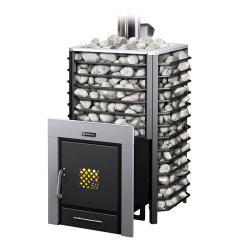 Дровяная печь для бани Ермак 50 Сетка PRO (Нержавейка)