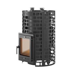 Печь для бани Эверест "Steam Master" 38 (320М) Б/В, Черный