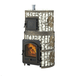 Чугунная печь для бани Эверест "Легкий пар Профи" Б/В, Ковка (по-серому)