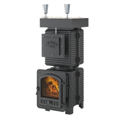 Чугунная печь для бани Эверест "Легкий пар Профи" Б/В, под обкладку (чугунная закрытая каменка)