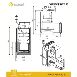 Банная печь Эверест INOX 25 (280) под обкладку