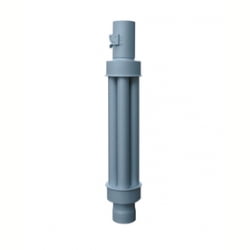 Дымоход стартовый экономайзер с резной корзиной для камней и шибером ф115 L 1 м.
