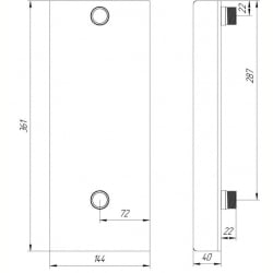 Теплообменник Grill'D AISI 409 2мм, 1,8л Cometa