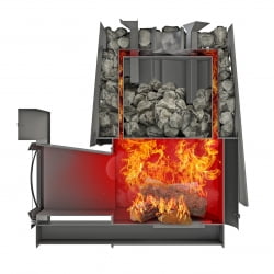 Печь Grill’D Cometa 350 Vega Window Max котловая сталь