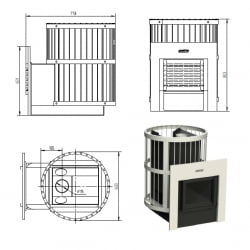 Печь Grill’D Leo 240 window black