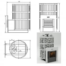 Печь Grill’D Leo 300 window grey