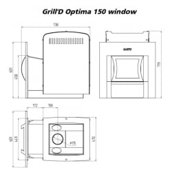 Печь Grill’D Optima 150 Window Deluxe