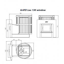 Печь Grill’D Leo 130 window grey