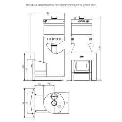 Печь Grill’D Aurora 160 Trio window