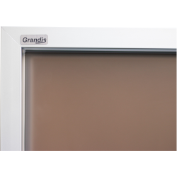 Дверь стеклянная Grandis GS 8x20 профиль Anodize Silver, Сатин