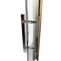 Дверь стеклянная для хамам Grandis GS 8x20 Прозрачная, бронзовый профиль