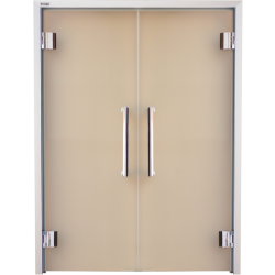 Дверь двухстворчатая для хамама GRANDIS GS 130х200 Сатин, Brasch