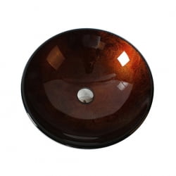 Раковина стеклянная со смесителем Bronze De Luxe Т12-D420-H145мм 10129/1