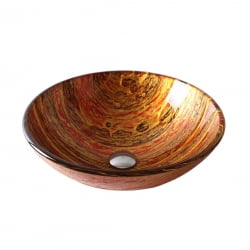 Раковина стеклянная Bronze De Luxe Т12-D420-H145мм 14021