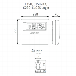 Пульт управления Harvia C150 