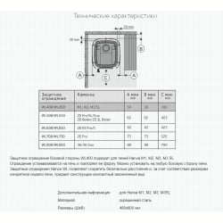 Защитное ограждение Harvia WL400 боковое