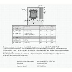 Защитное ограждение Harvia WL650 3-х стороннее