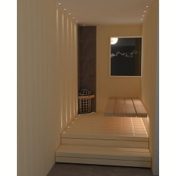 Угловая печь для сауны Harvia Glow Corner TRC70 6.8 кВт, встроенный пульт