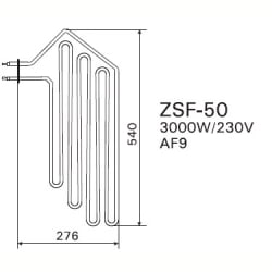 ТЭН Harvia ZSF-50 3000 Вт/230 В
