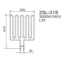 ТЭН Harvia ZSL-318 3000 Вт/240 В (для печи Profi L33)