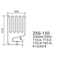 ТЭН Harvia ZSS-120 2000 Вт/230 В (для печей Senator, Club, Elegance)