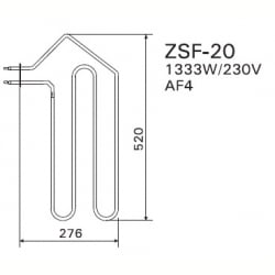 ТЭН Harvia ZSF-20 1333 Вт/230 В
