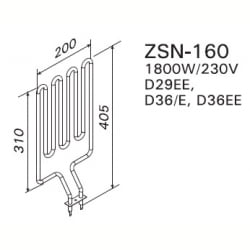 ТЭН Harvia ZSN-160 1800 Вт/230 В