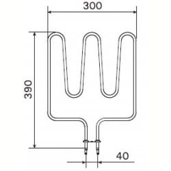 ТЭН Harvia ZSL-310 1500 Вт/240 В (для печей Club K10, Profi L23)