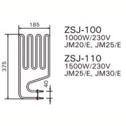 ТЭН Harvia ZSJ-100 1000 Вт/230 В (для печей Compact JM20, JM25)