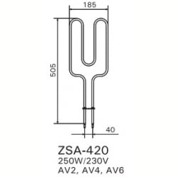 ТЭН Harvia ZSA-420 250 Вт/230 В
