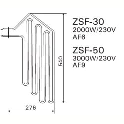 ТЭН Harvia ZSF-30 2000 Вт/230 В