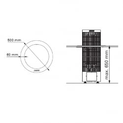 Монтажный фланец Harvia HPC1M Black Steel