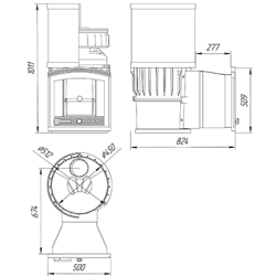 Банная печь KALEDO VISIO KV2230, 22 кВт