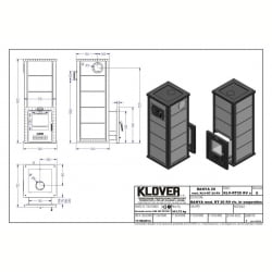 Печь для бани KLOVER RT-20RV Талькомагнезит (дровяная)